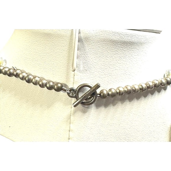 Vintage‎ Artisan Handmade Beaded Necklace & Earrings Set Teal Blue Green - Picture 7 of 7